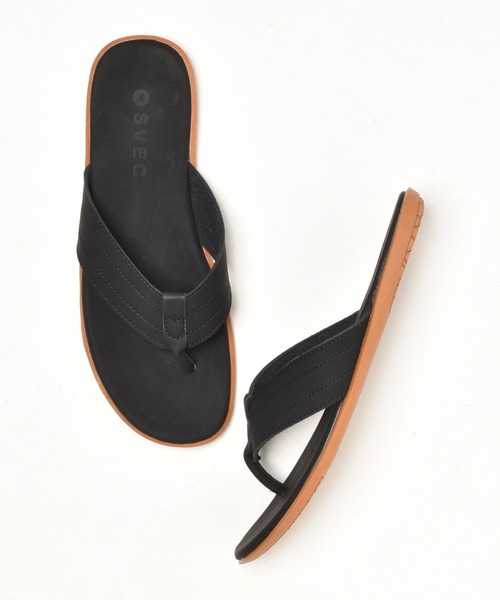 SVEC（シュベック）の「クラシック トングサンダル（サンダル・メンズ・ベージュ系その他/ブラック・41/42/43/44/40）」の3枚目の写真