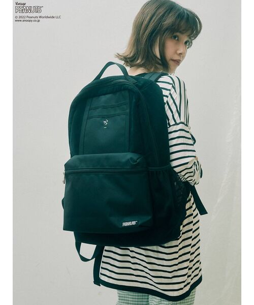 merry jenny(メリージェニー)の「PEANUTS backpack(バックパック/リュック・レディース・ブラック/オフホワイト・FREE)」の16枚目の写真