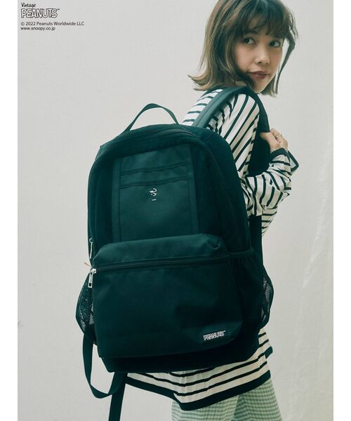 merry jenny(メリージェニー)の「PEANUTS backpack(バックパック/リュック・レディース・ブラック/オフホワイト・FREE)」の18枚目の写真
