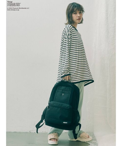merry jenny(メリージェニー)の「PEANUTS backpack(バックパック/リュック・レディース・ブラック/オフホワイト・FREE)」の20枚目の写真