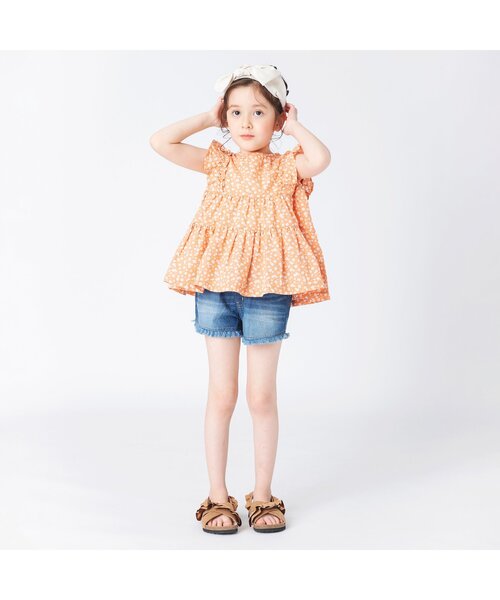 BREEZE（ブリーズ）の「フリルサンダル（サンダル・キッズ・オレンジ/キャメル・18/17/19/15 /14/16）」の5枚目の写真