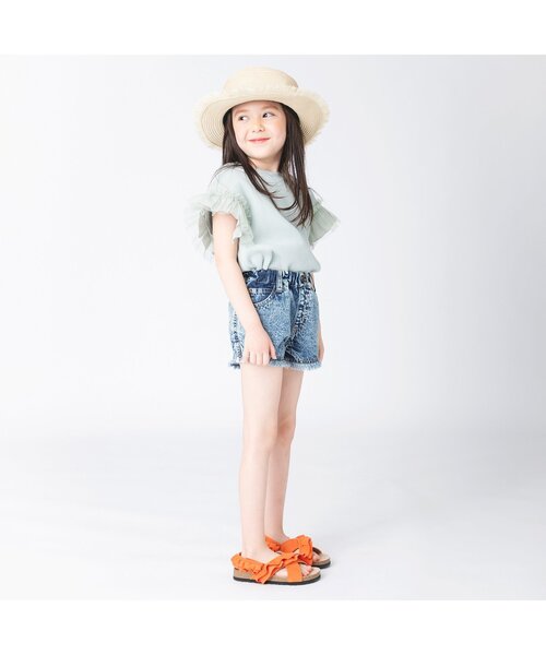 BREEZE（ブリーズ）の「フリルサンダル（サンダル・キッズ・オレンジ/キャメル・18/17/19/15 /14/16）」の6枚目の写真