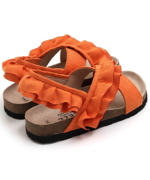 BREEZE（ブリーズ）の「フリルサンダル（サンダル・キッズ・オレンジ/キャメル・18/17/19/15 /14/16）」の12枚目の写真