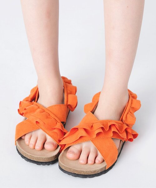 BREEZE（ブリーズ）の「フリルサンダル（サンダル・キッズ・オレンジ/キャメル・18/17/19/15 /14/16）」の18枚目の写真