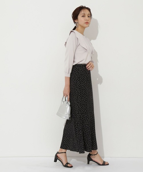 NATURAL BEAUTY BASIC（ナチュラルビューティーベーシック）の「ドットマーメイドスカート（スカート・レディース・ブラック系その他/グリーン系その他3・SMALL/MEDIUM）」の12枚目の写真