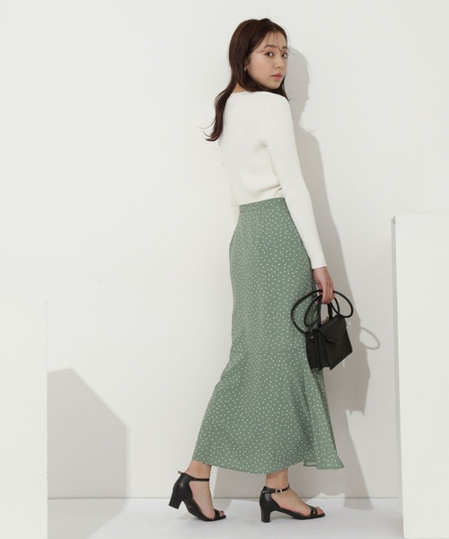 NATURAL BEAUTY BASIC（ナチュラルビューティーベーシック）の「ドットマーメイドスカート（スカート・レディース・ブラック系その他/グリーン系その他3・SMALL/MEDIUM）」の17枚目の写真