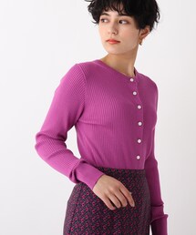 OPAQUE.CLIP | 【C】バンブーレーヨンストレッチリブ カーディガン(カーディガン/ボレロ)