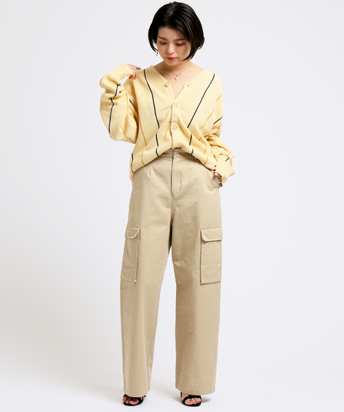 B.C STOCK（ベーセーストック）の「H/TCOTTON カーディガン（カーディガン/ボレロ・メンズ・ネイビー/サックスブルー/イエロー・MEDIUM/LARGE）」の4枚目の写真