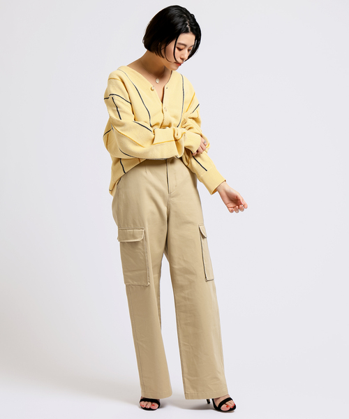 B.C STOCK（ベーセーストック）の「H/TCOTTON カーディガン（カーディガン/ボレロ・メンズ・ネイビー/サックスブルー/イエロー・MEDIUM/LARGE）」の7枚目の写真