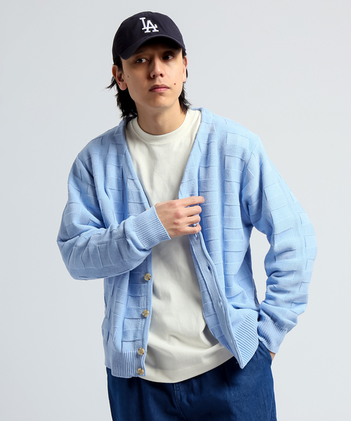 B.C STOCK（ベーセーストック）の「H/TCOTTON カーディガン（カーディガン/ボレロ・メンズ・ネイビー/サックスブルー/イエロー・MEDIUM/LARGE）」の11枚目の写真