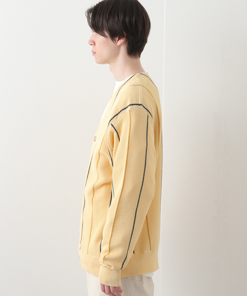 B.C STOCK（ベーセーストック）の「H/TCOTTON カーディガン（カーディガン/ボレロ・メンズ・ネイビー/サックスブルー/イエロー・MEDIUM/LARGE）」の14枚目の写真