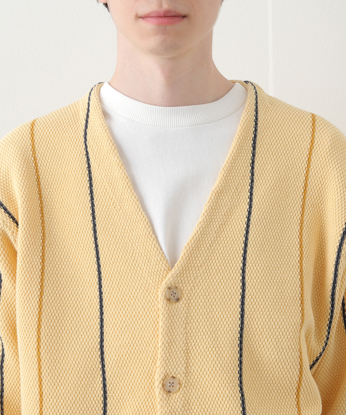 B.C STOCK（ベーセーストック）の「H/TCOTTON カーディガン（カーディガン/ボレロ・メンズ・ネイビー/サックスブルー/イエロー・MEDIUM/LARGE）」の16枚目の写真