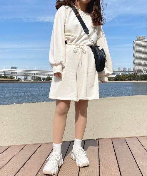 apres jour（アプレジュール）の「【セットアップ可能】ロゴ刺繍スウェット【ZOZOTOWN限定アイテム】（スウェット・レディース・スミクロ/アイボリー/オートミール/ピンク・X-LARGE/フリー）」の7枚目の写真