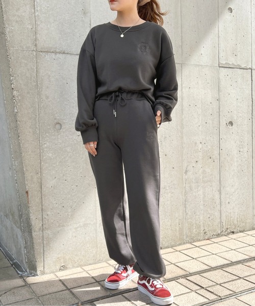 apres jour（アプレジュール）の「【セットアップ可能】ロゴ刺繍スウェット【ZOZOTOWN限定アイテム】（スウェット・レディース・スミクロ/アイボリー/オートミール/ピンク・X-LARGE/フリー）」の8枚目の写真