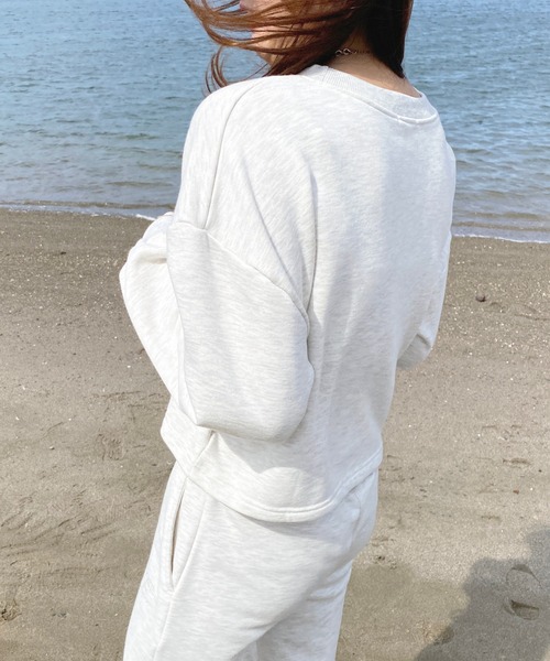 apres jour（アプレジュール）の「【セットアップ可能】ロゴ刺繍スウェット【ZOZOTOWN限定アイテム】（スウェット・レディース・スミクロ/アイボリー/オートミール/ピンク・X-LARGE/フリー）」の9枚目の写真