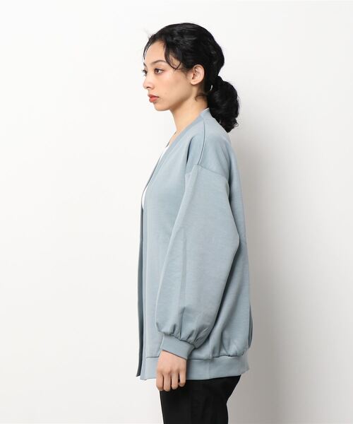 NAVY（ネイビー）の「ポンチ素材 トッパーカーディガン（カーディガン/ボレロ・レディース・ミント/グレイッシュベージュ・フリー）」の10枚目の写真