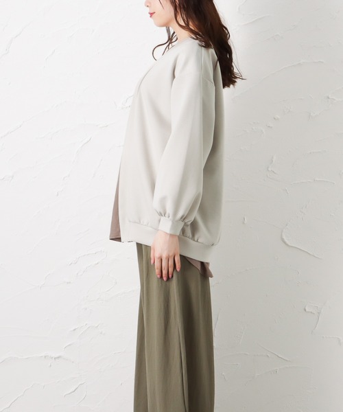 NAVY（ネイビー）の「ポンチ素材 トッパーカーディガン（カーディガン/ボレロ・レディース・ミント/グレイッシュベージュ・フリー）」の7枚目の写真