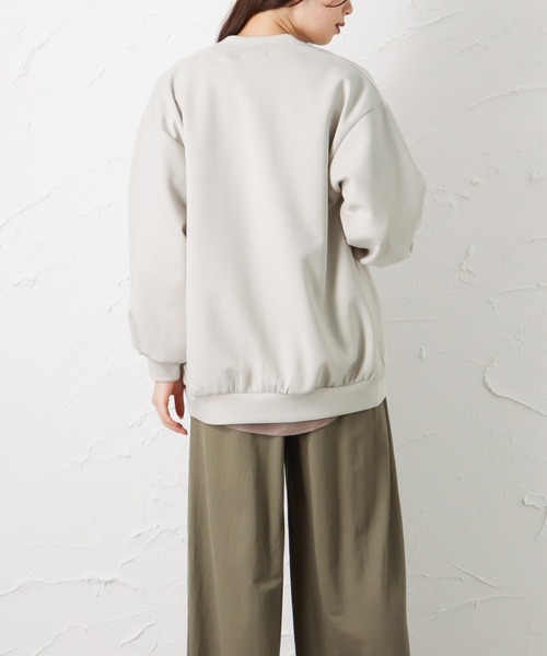 NAVY（ネイビー）の「ポンチ素材 トッパーカーディガン（カーディガン/ボレロ・レディース・ミント/グレイッシュベージュ・フリー）」の14枚目の写真