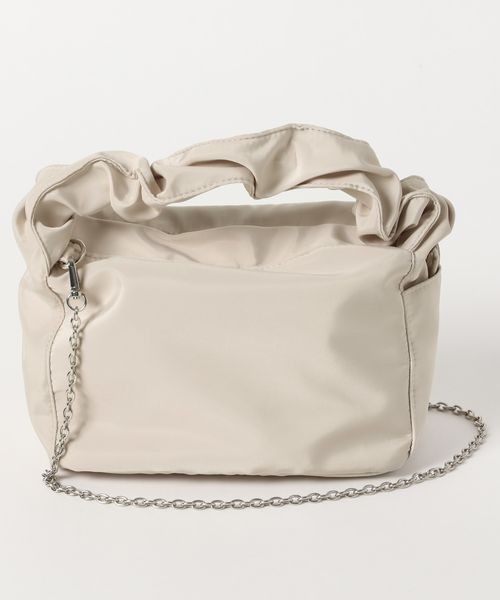 LOWRYS FARM（ローリーズファーム）の「クシュクシュハンドルＢＡＧ　268483（ショルダーバッグ・レディース・オフホワイト/ブラック/グリーン・FREE）」の16枚目の写真