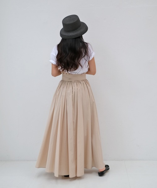 AKTE（アクテ）の「ウエストベルトロングスカート（スカート・レディース・ブラック/ライトベージュ・FREE）」の17枚目の写真