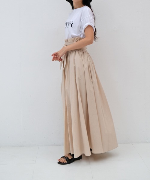 AKTE（アクテ）の「ウエストベルトロングスカート（スカート・レディース・ブラック/ライトベージュ・FREE）」の20枚目の写真