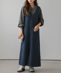 La-gemme | Vネックデニムワンピース(ワンピース)