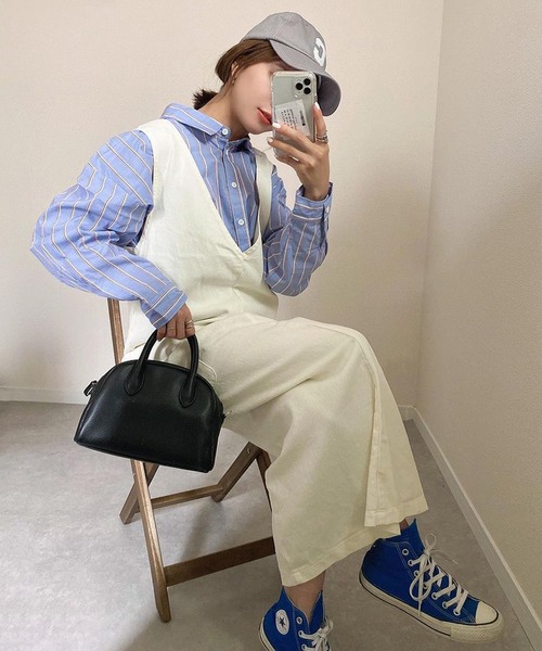 La-gemme(ラジェム)の「Vネックデニムワンピース(ワンピース・レディース・インディゴブルー/ブラック/オリーブ/ホワイト・M/L)」の21枚目の写真