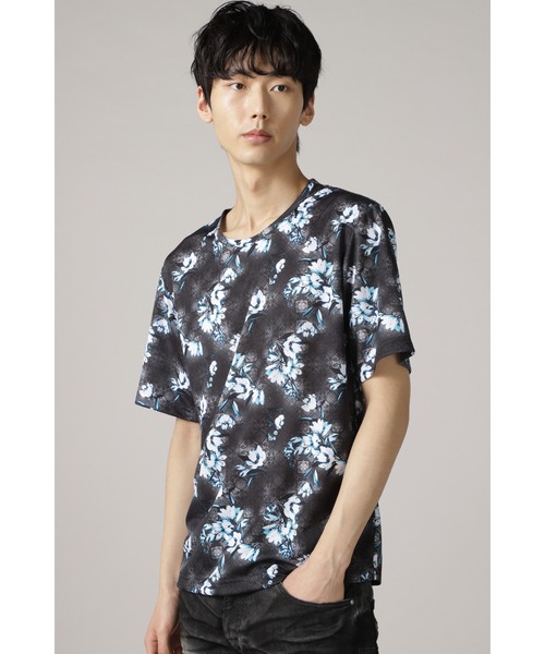 TORNADO MART(トルネードマート)の「TORNADO MART∴アラベスクスプレープリント5分袖カットソー(Tシャツ/カットソー・メンズ・ブルー系1/ブラック・L/M)」の15枚目の写真