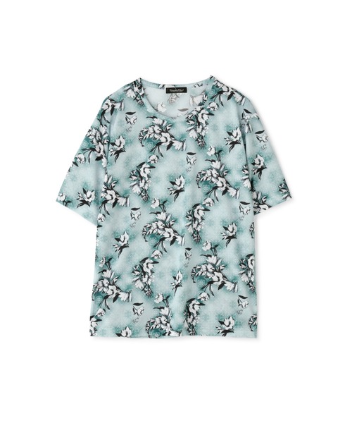 TORNADO MART(トルネードマート)の「TORNADO MART∴アラベスクスプレープリント5分袖カットソー(Tシャツ/カットソー・メンズ・ブルー系1/ブラック・L/M)」の9枚目の写真