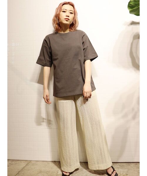 MURUA（ムルーア）の「【MURUA/Hiroki Nishiyama】COLORFUL WATER GIRL Tシャツ（Tシャツ/カットソー・レディース・ホワイト/ダークグレー・FREE）」の9枚目の写真