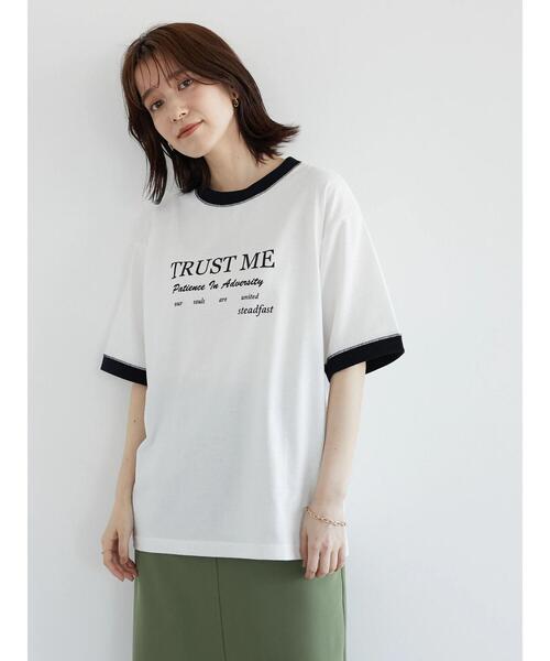 Green Parks(グリーンパークス)の「・novem 9 リンガーロゴptTシャツ(Tシャツ/カットソー・レディース・ブラック/ブラウン/レッド/ブルー・FREE)」の5枚目の写真