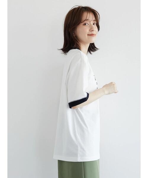 Green Parks(グリーンパークス)の「・novem 9 リンガーロゴptTシャツ(Tシャツ/カットソー・レディース・ブラック/ブラウン/レッド/ブルー・FREE)」の6枚目の写真
