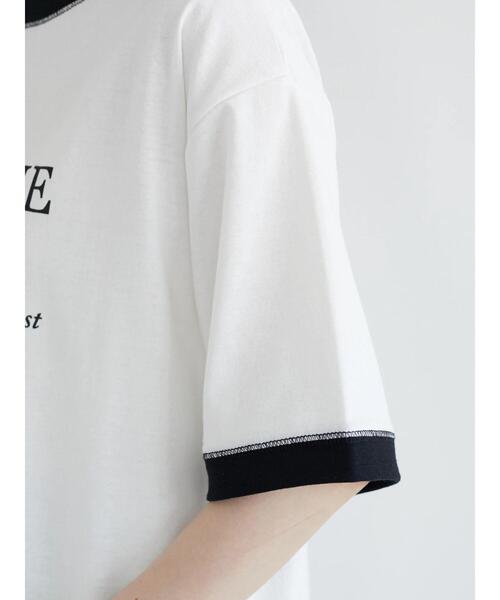 Green Parks(グリーンパークス)の「・novem 9 リンガーロゴptTシャツ(Tシャツ/カットソー・レディース・ブラック/ブラウン/レッド/ブルー・FREE)」の9枚目の写真