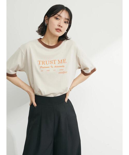 Green Parks(グリーンパークス)の「・novem 9 リンガーロゴptTシャツ(Tシャツ/カットソー・レディース・ブラック/ブラウン/レッド/ブルー・FREE)」の15枚目の写真