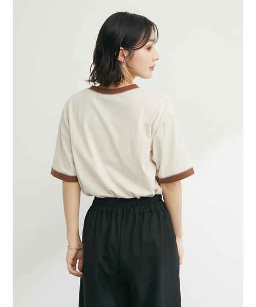 Green Parks(グリーンパークス)の「・novem 9 リンガーロゴptTシャツ(Tシャツ/カットソー・レディース・ブラック/ブラウン/レッド/ブルー・FREE)」の17枚目の写真