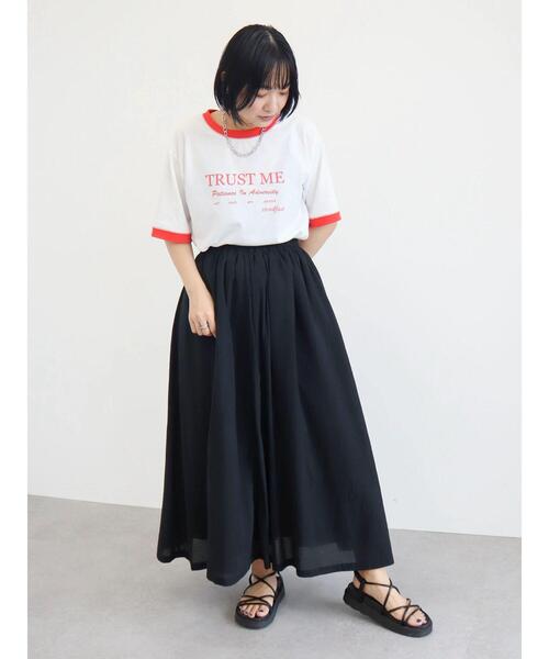 Green Parks(グリーンパークス)の「・novem 9 リンガーロゴptTシャツ(Tシャツ/カットソー・レディース・ブラック/ブラウン/レッド/ブルー・FREE)」の21枚目の写真