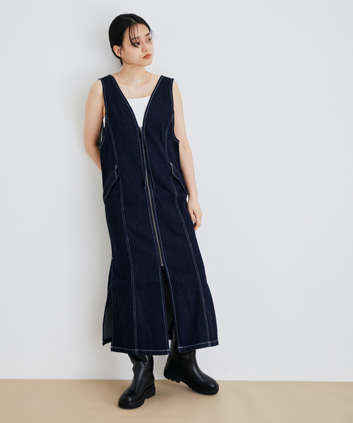 ADAM ET ROPE'(アダムエロペ)の「【WEB限定・晴雨兼用】トラックソールロングブーツ(ブーツ・レディース・カーキ/ブラック・25.0cm/24.5cm/23.5cm/22.5cm)」の14枚目の写真