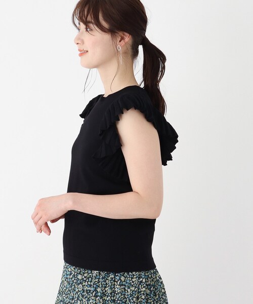 index（インデックス）の「◆プリーツフリルニット【WEB限定サイズ】（ニット/セーター・レディース・ブラック/ピンク系その他/ホワイト系・40/38/36/42）」の5枚目の写真