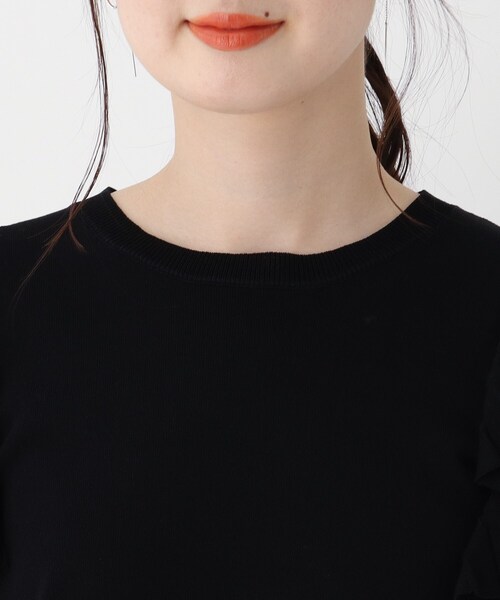 index（インデックス）の「◆プリーツフリルニット【WEB限定サイズ】（ニット/セーター・レディース・ブラック/ピンク系その他/ホワイト系・40/38/36/42）」の7枚目の写真