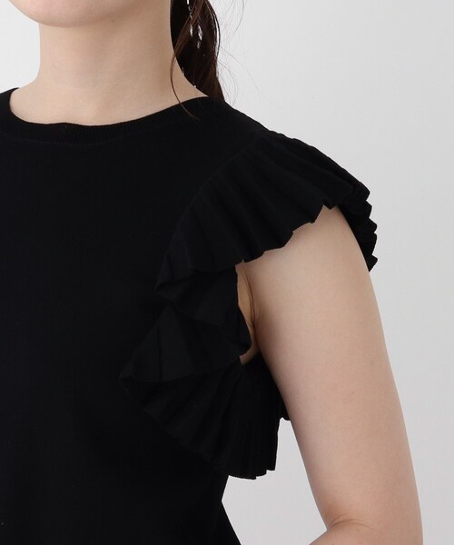 index（インデックス）の「◆プリーツフリルニット【WEB限定サイズ】（ニット/セーター・レディース・ブラック/ピンク系その他/ホワイト系・40/38/36/42）」の8枚目の写真