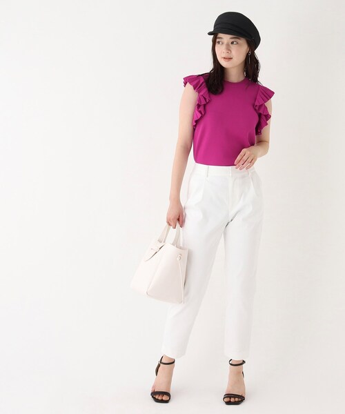 index（インデックス）の「◆プリーツフリルニット【WEB限定サイズ】（ニット/セーター・レディース・ブラック/ピンク系その他/ホワイト系・40/38/36/42）」の12枚目の写真