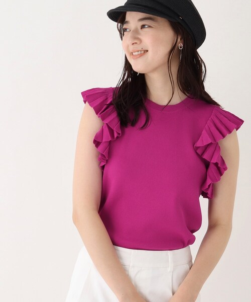 index（インデックス）の「◆プリーツフリルニット【WEB限定サイズ】（ニット/セーター・レディース・ブラック/ピンク系その他/ホワイト系・40/38/36/42）」の19枚目の写真