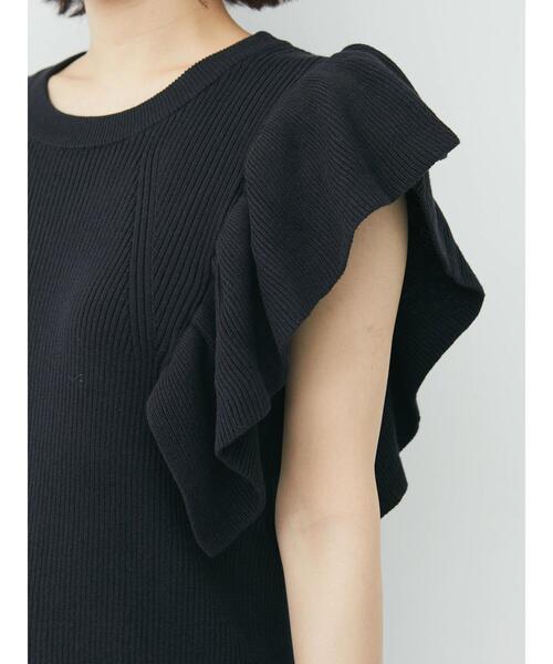 Sugar spoon(シュガースプーン)の「・SUGAR SPOON ラッフルスリーブニット(ニット/セーター・レディース・イエロー/ブラック/オフホワイト/杢グレー・FREE)」の17枚目の写真