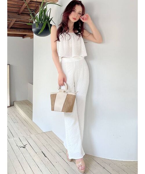 RESEXXY（リゼクシー）の「シャーリングパンツ【セットアップ着用可能】（その他パンツ・レディース・ホワイト/グレー/ブラック・FREE）」の11枚目の写真