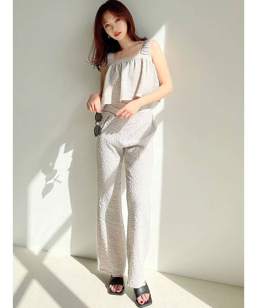 RESEXXY（リゼクシー）の「シャーリングパンツ【セットアップ着用可能】（その他パンツ・レディース・ホワイト/グレー/ブラック・FREE）」の14枚目の写真