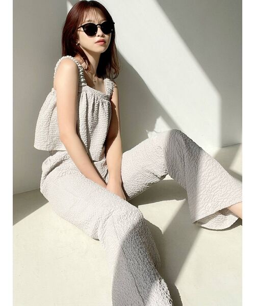 RESEXXY（リゼクシー）の「シャーリングパンツ【セットアップ着用可能】（その他パンツ・レディース・ホワイト/グレー/ブラック・FREE）」の7枚目の写真