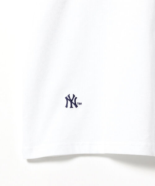NEW ERA（ニューエラ）の「NEW ERA × BEAMS / 別注 MLB ロゴTシャツ（Tシャツ/カットソー・メンズ・ホワイト/ネイビー・X-LARGE/XX-LARGE）」の6枚目の写真