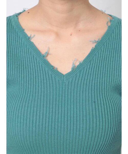 EMODA（エモダ）の「クラッシュショートリブニット（ニット/セーター・レディース・ホワイト/ブラック/イエロー/ブルー・FREE）」の17枚目の写真