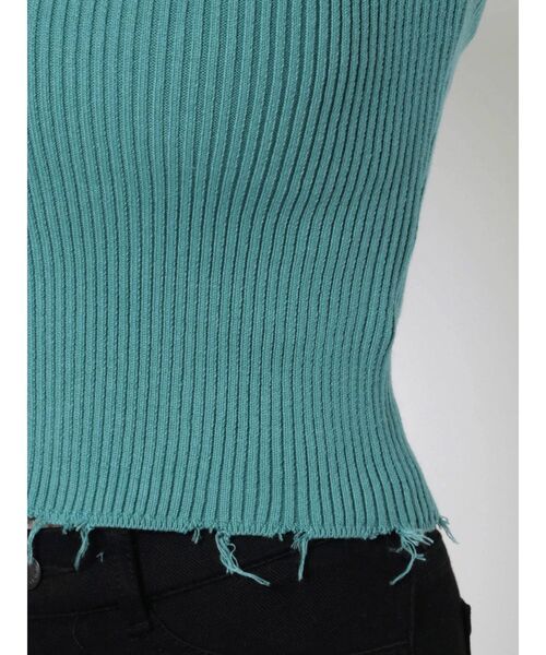 EMODA（エモダ）の「クラッシュショートリブニット（ニット/セーター・レディース・ホワイト/ブラック/イエロー/ブルー・FREE）」の19枚目の写真