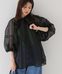 【CLANE/クラネ】 BALLON SHEER PUFF シャツ
